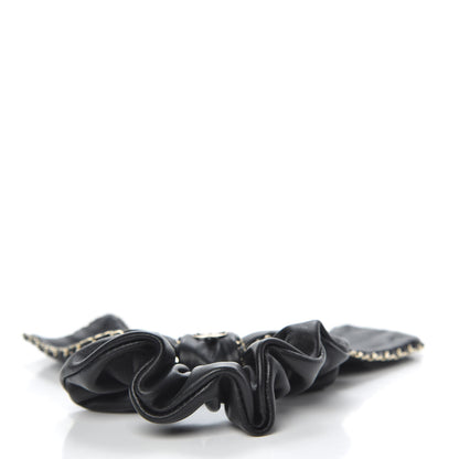 Chanel Lambskin Chain CC Hair Bow Tie Black Gold 2 of 4