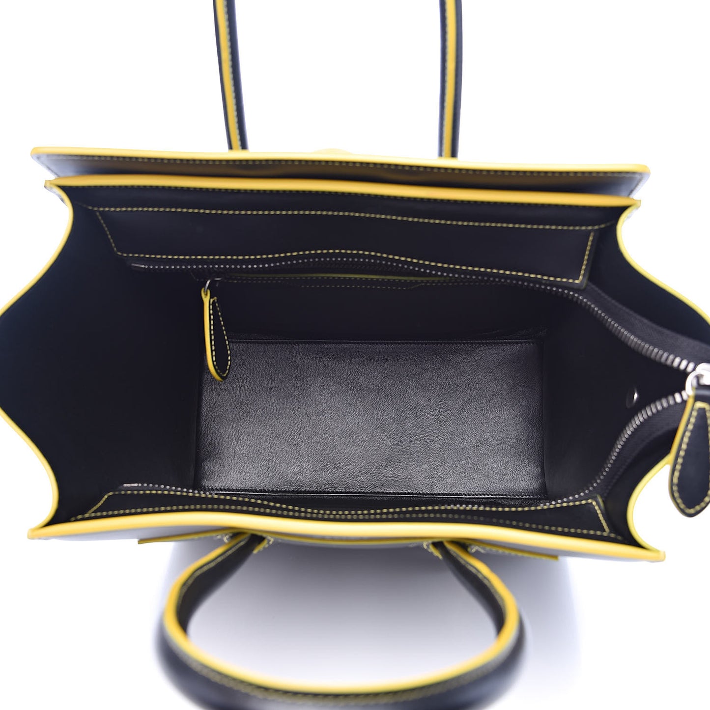 Satin Calfskin Debossed Micro Luggage Black