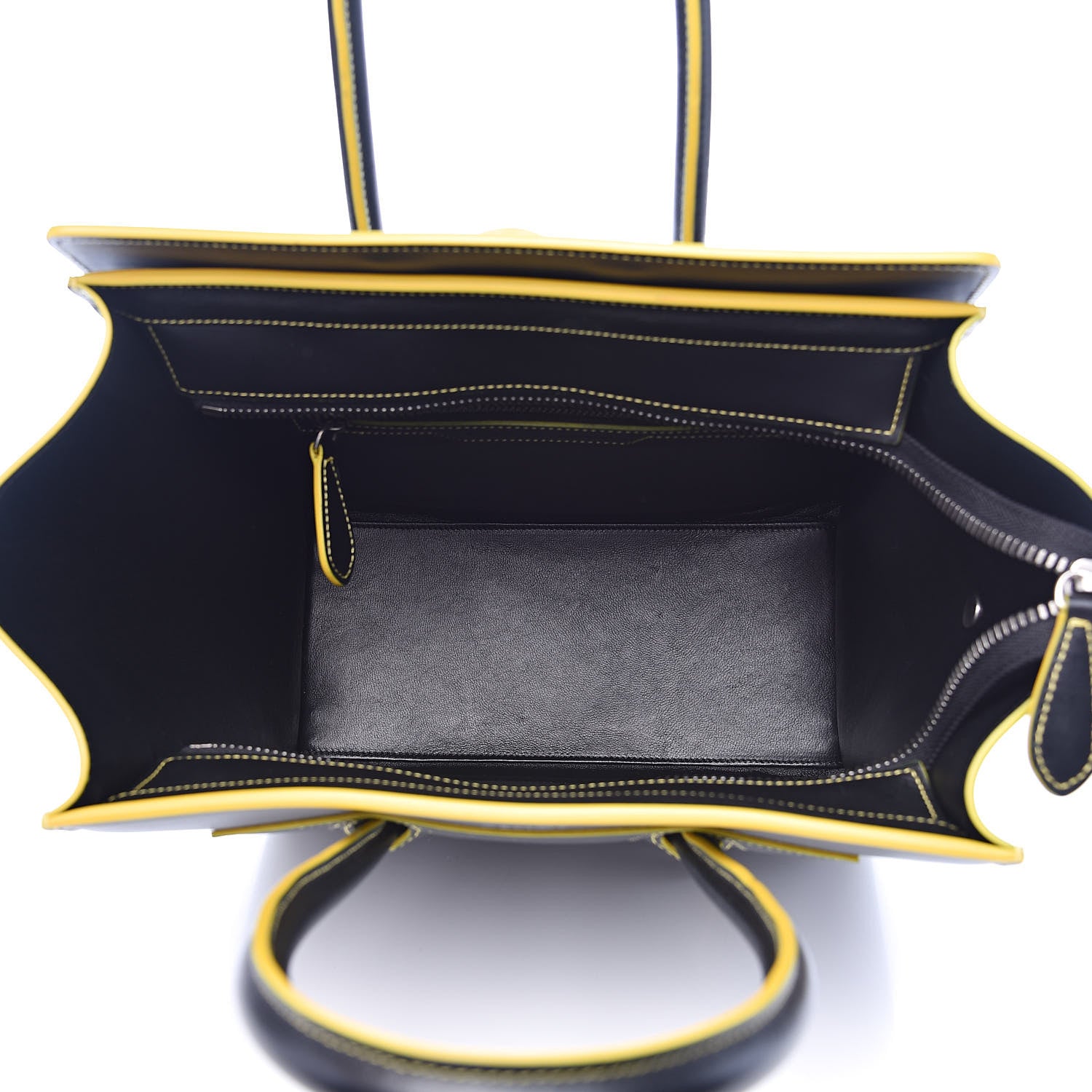 Celine Satin Calfskin Debossed Micro Luggage Black 5 of 10