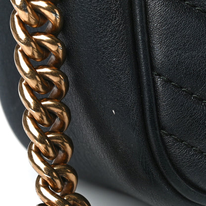 Gucci Calfskin Matelasse Small GG Marmont Chain Shoulder Bag Black 25 of 33