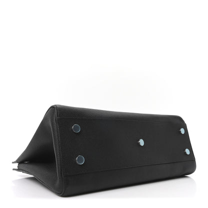 Saint Laurent Grained Calfskin Medium Cabas Rive Gauche Black 4 of 10