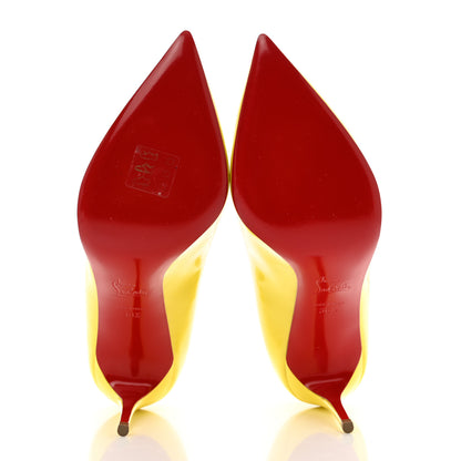 Christian Louboutin Patent Pigalle Follies 100 Pumps 38.5 Sun 5 of 8