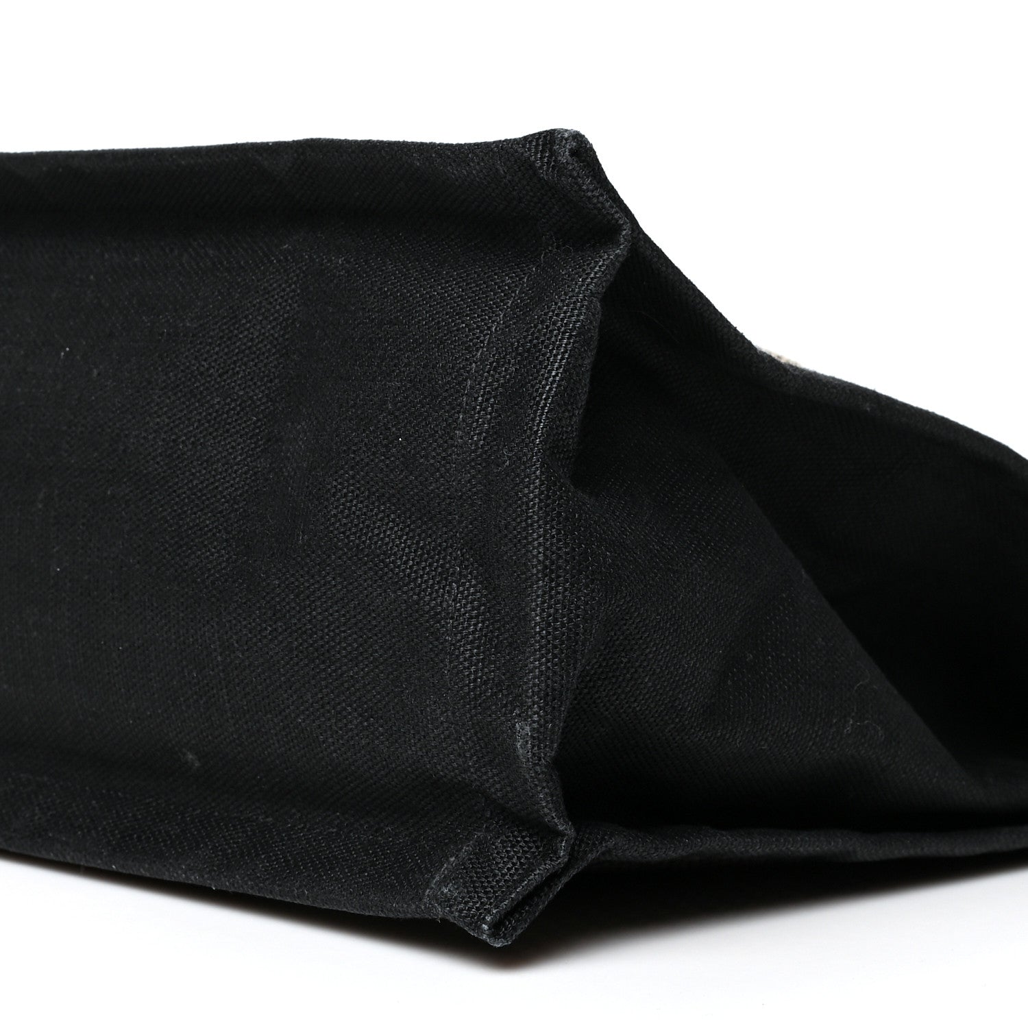 Saint Laurent Embroidered Cotton Linen Rive Gauche Noe Tote Black Beige 9 of 9