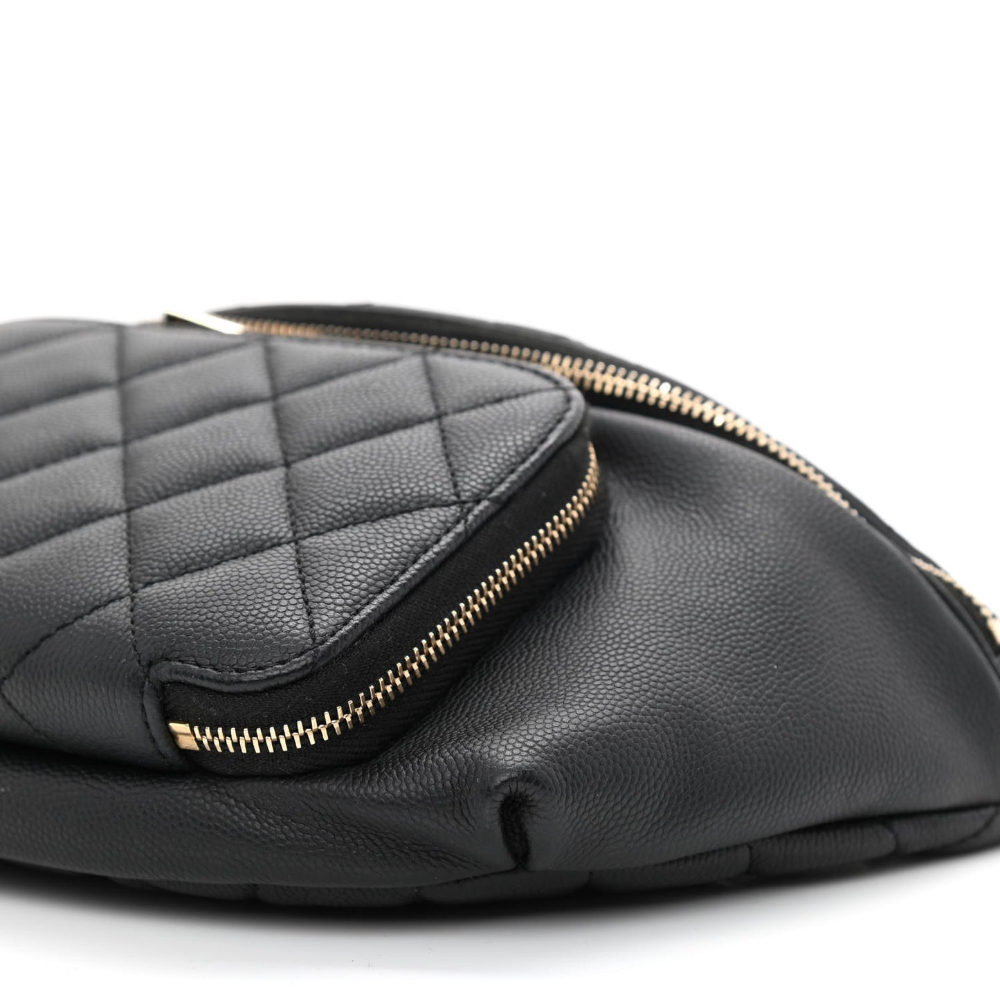 Caviar Quilted Business Affinity Waist Belt Bag Black