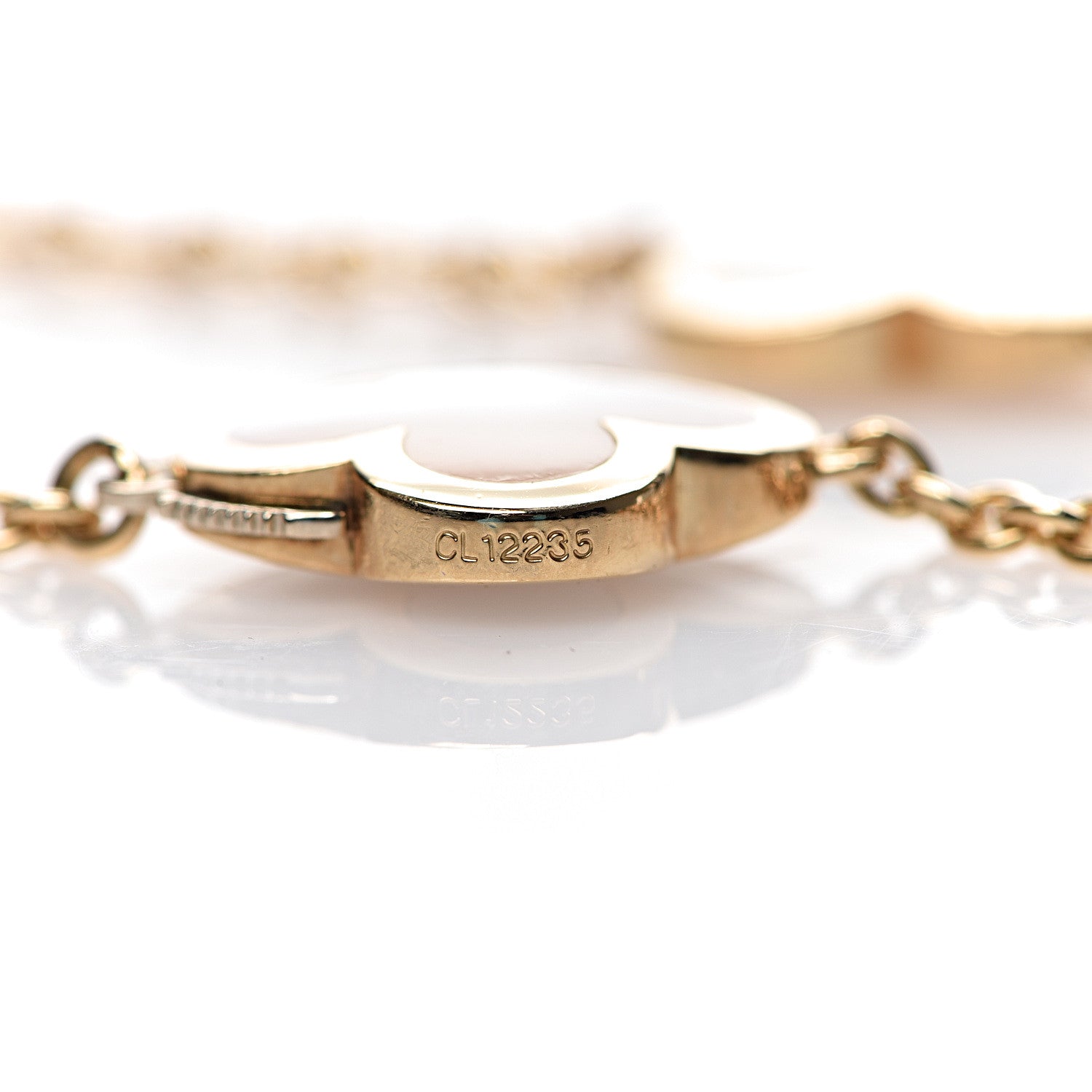 Van Cleef & Arpels 18K Yellow Gold Mother of Pearl 9 Motifs Pure Alhambra Pendant Necklace 4 of 6
