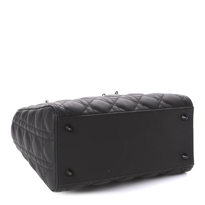 Christian Dior Ultra Matte Calfskin Cannage Medium Lady Dior Black 5 of 11