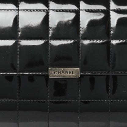 Chanel Patent Chocolate Bar Clutch Black 8 of 10