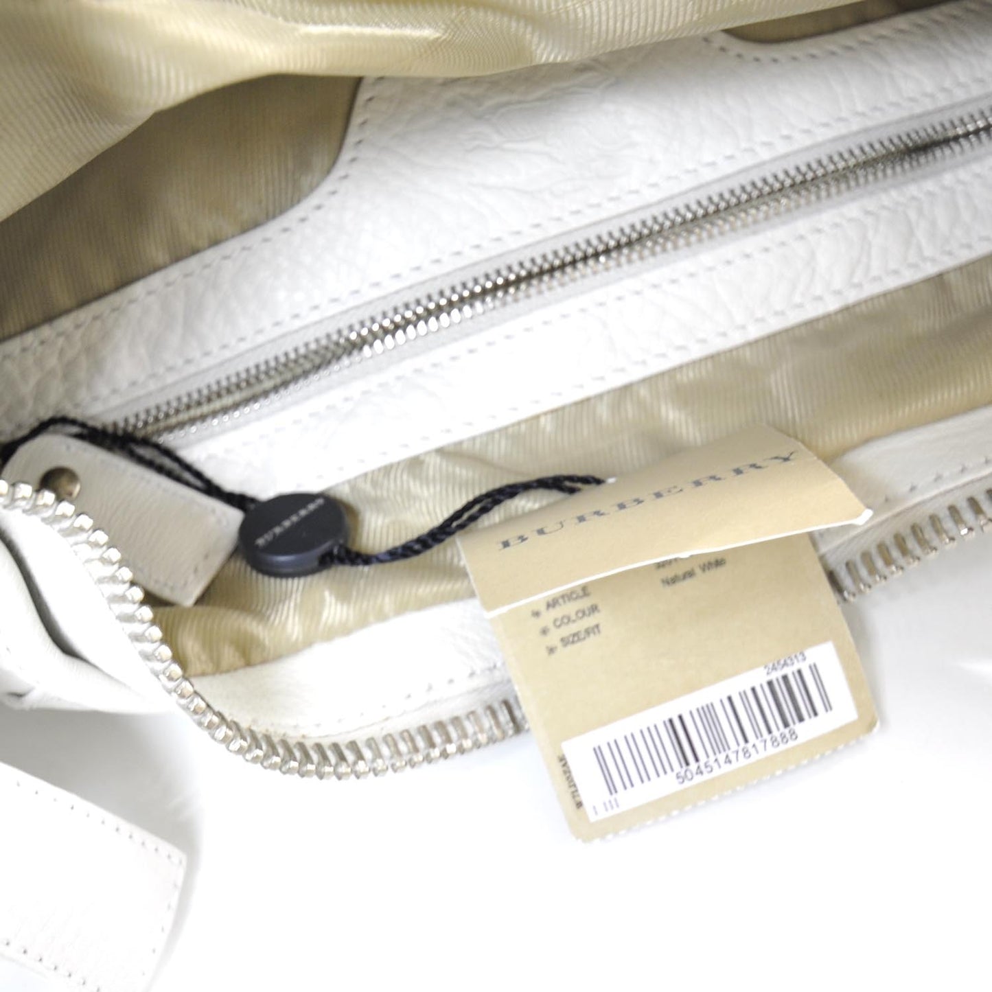 Woven Leather Large Malika Hobo Natural White