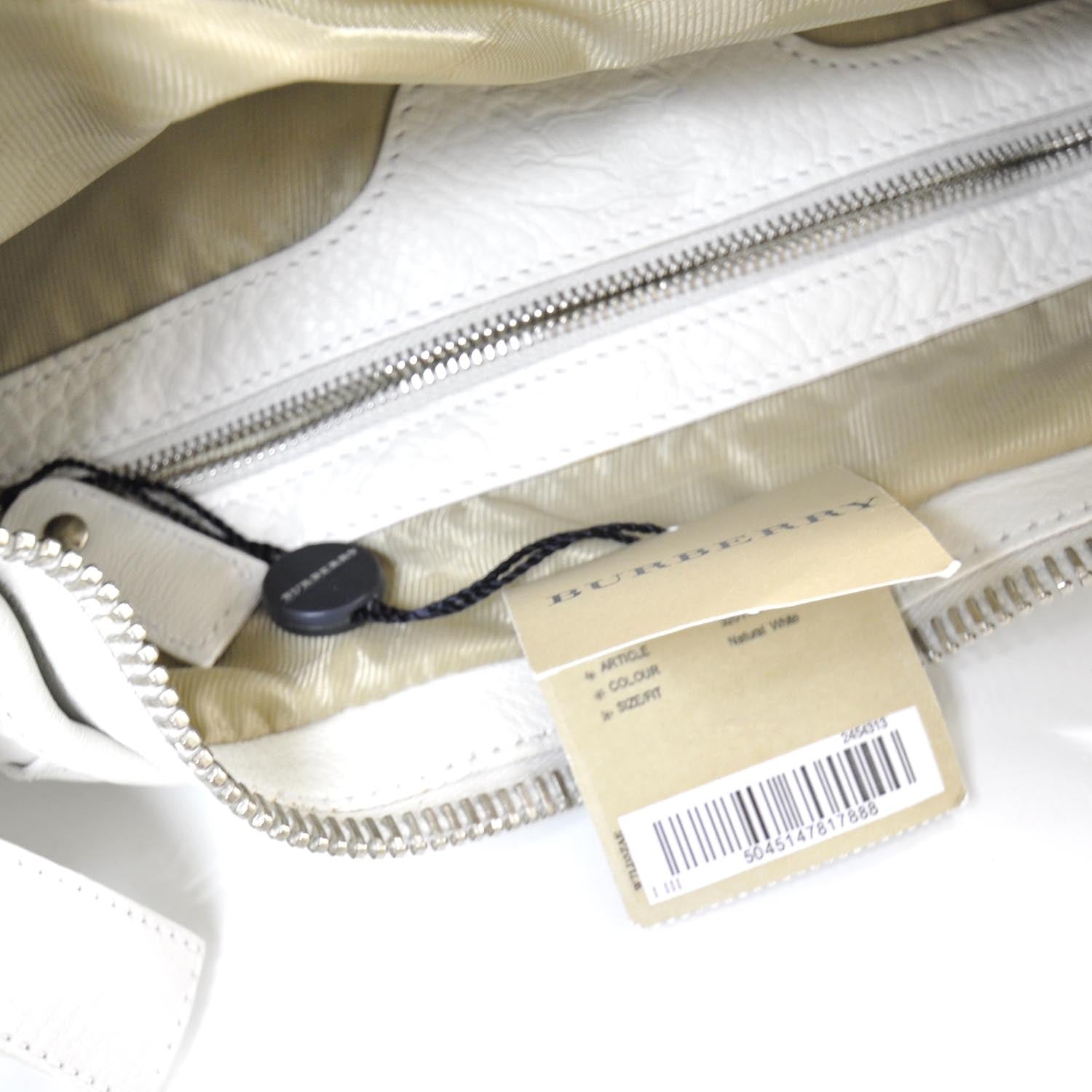 Burberry Woven Leather Large Malika Hobo Natural White 7 of 10