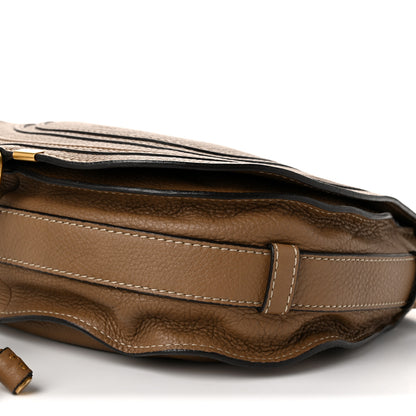 Chloe Grained Calfskin Medium Marcie Saddle Bag Brown 10 of 10