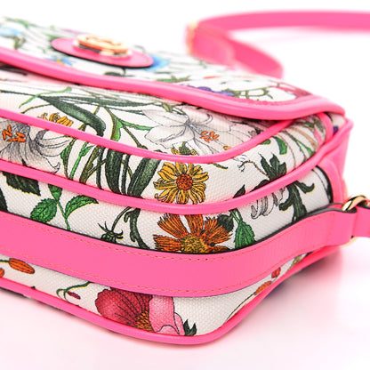 Gucci Canvas Flora Floral Shoulder Bag White Fuchsia Fluo 8 of 8