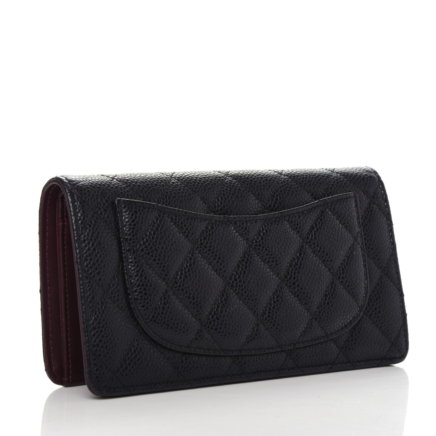 Chanel Caviar Quilted Yen Wallet Black 3 of 7
