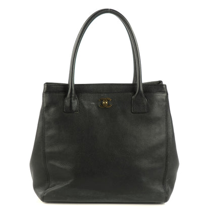 Chanel Calfskin Tall Cerf Tote Black 1 of 7