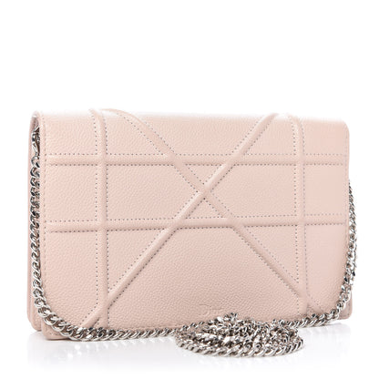 Christian Dior Grained Calfskin Diorama Wallet on Chain Pouch Nude 3 of 10