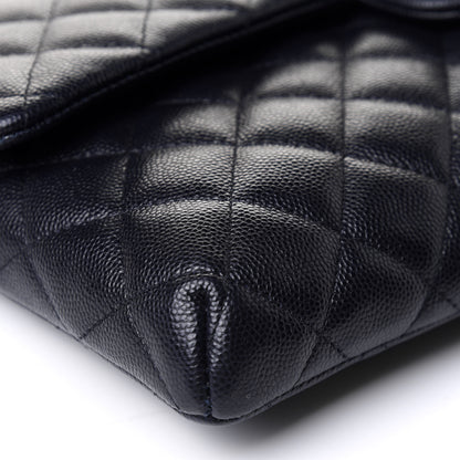 Chanel Caviar Quilted Flap Clutch Navy 10 of 12