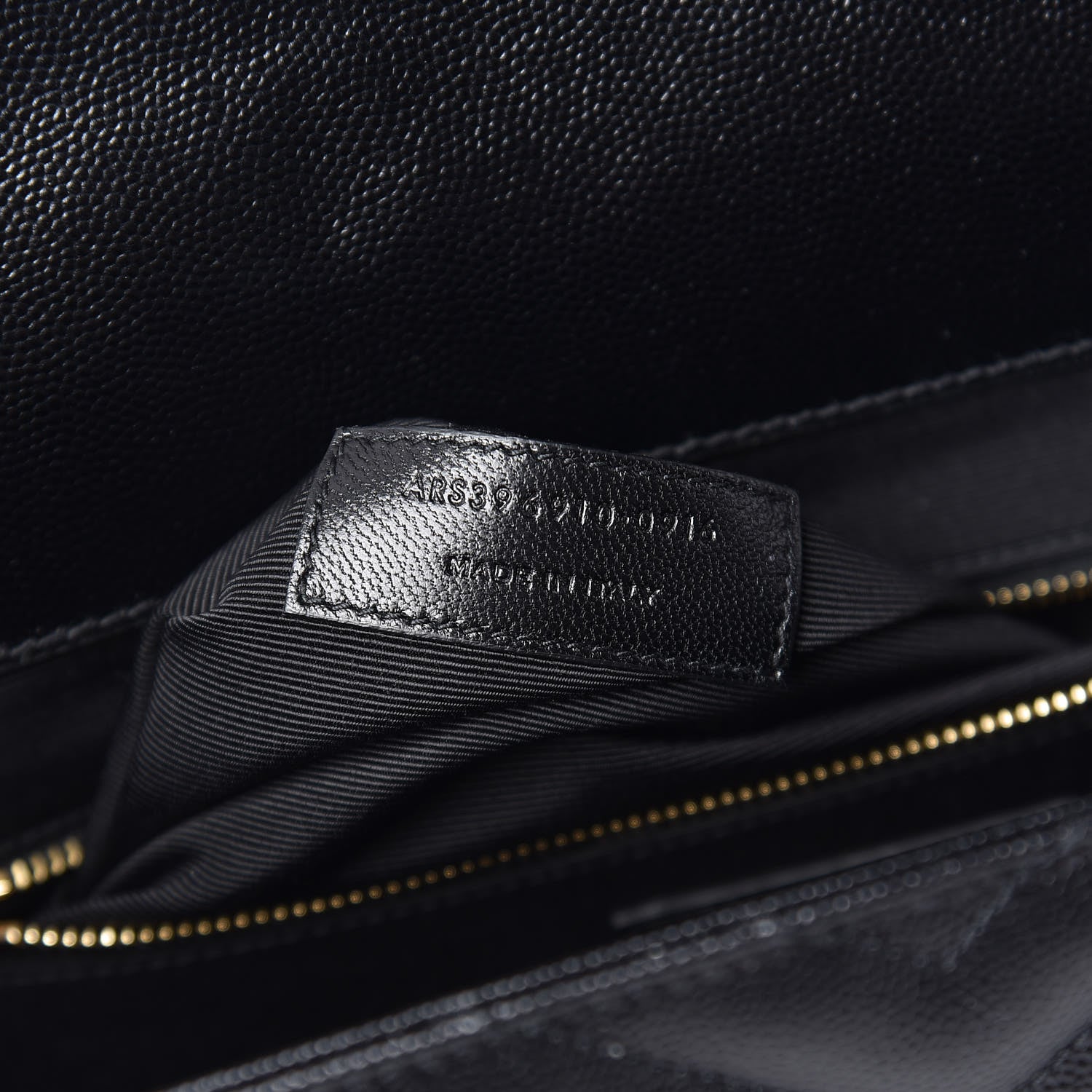 Saint Laurent Grain De Poudre Matelasse Chevron Large Monogram Satchel Black 9 of 10