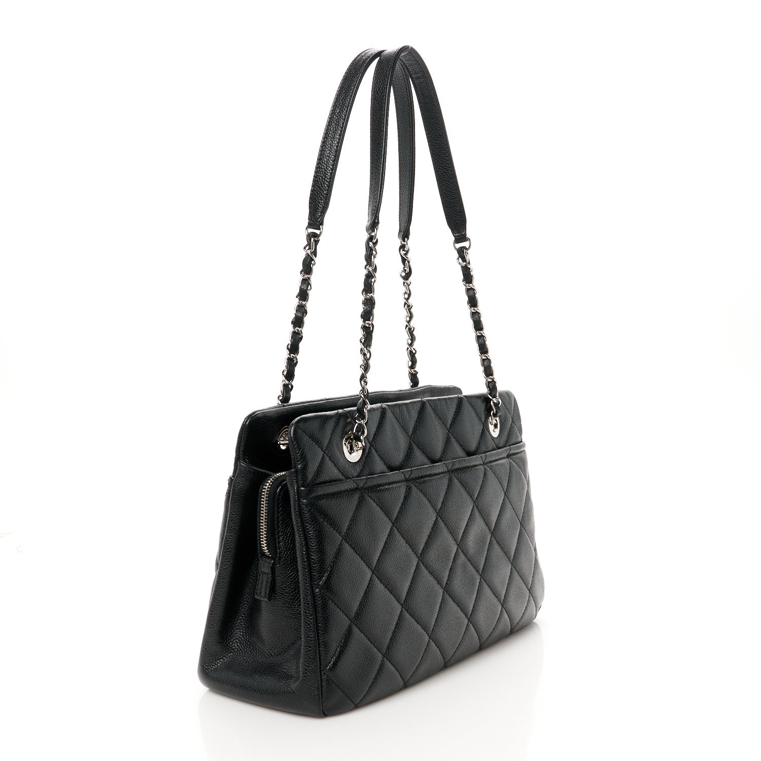 Chanel Caviar Quilted Timeless CC Soft Tote Black 3 of 10