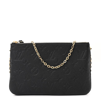 Louis Vuitton Empreinte Double Zip Pochette Black 1 of 11