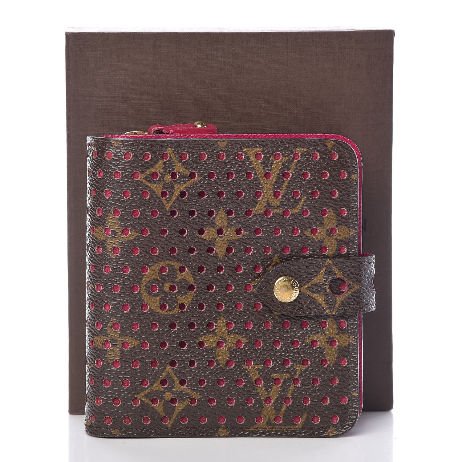Louis Vuitton Monogram Perforated Compact Zipped Wallet Fuchsia 12 of 12