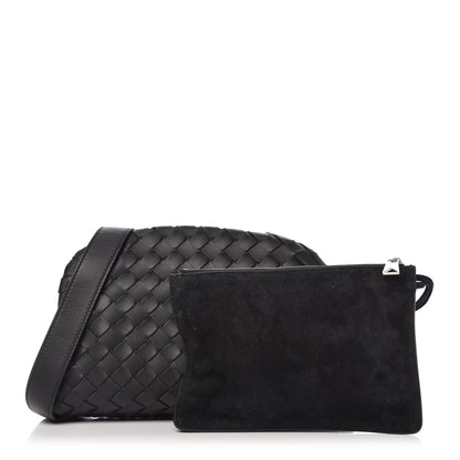 Bottega Veneta Calfskin Intrecciato Crossbody Black 1 of 12