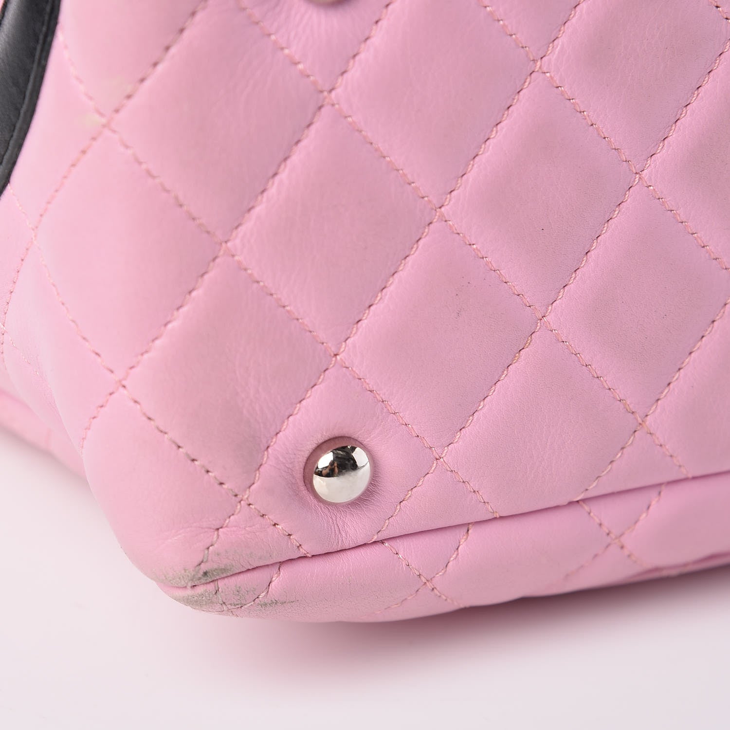 Chanel Calfskin Quilted Large Cambon Bowler Pink 15 of 20
