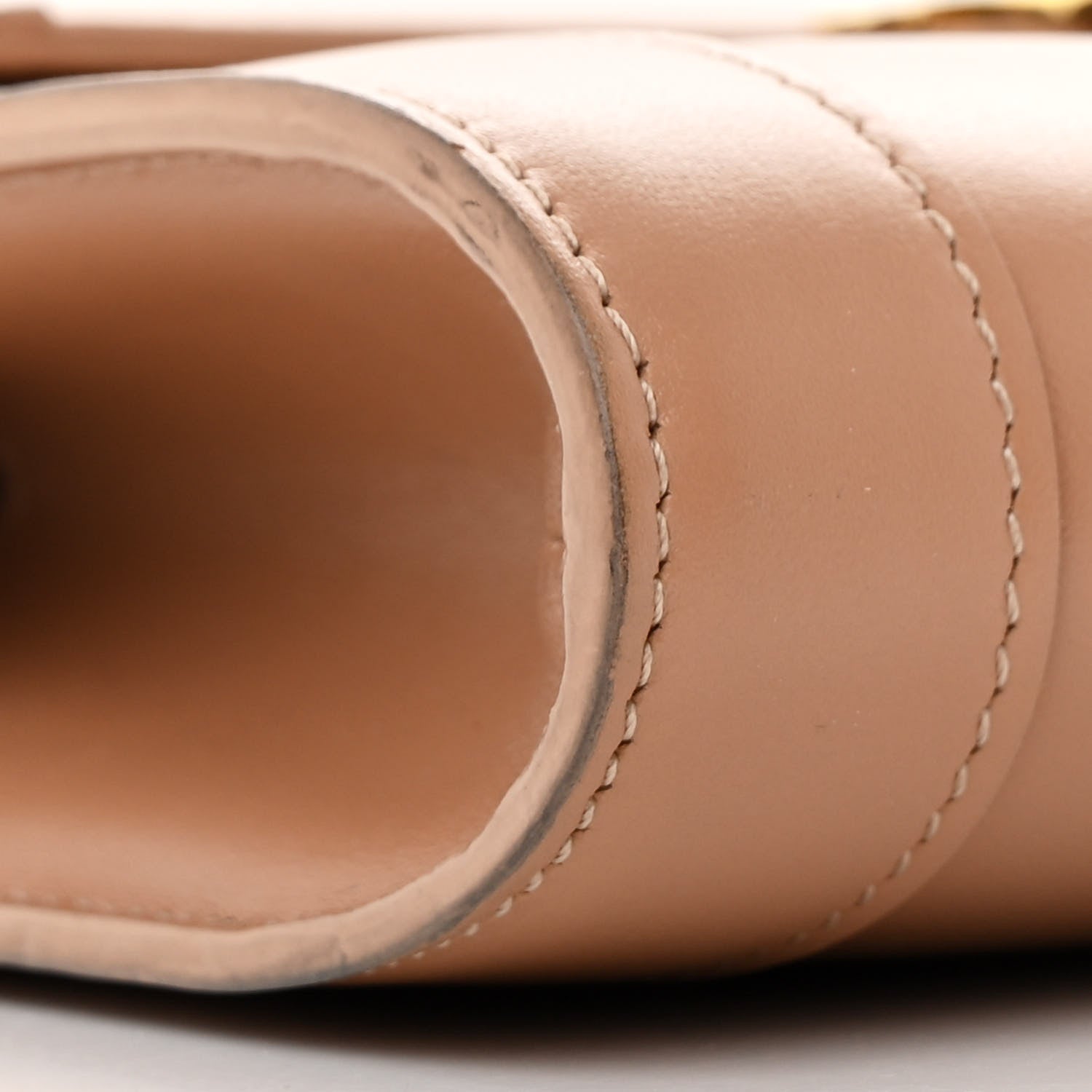 Celine Shiny Calfskin Triomphe Chain Bag Desert Rose 10 of 13