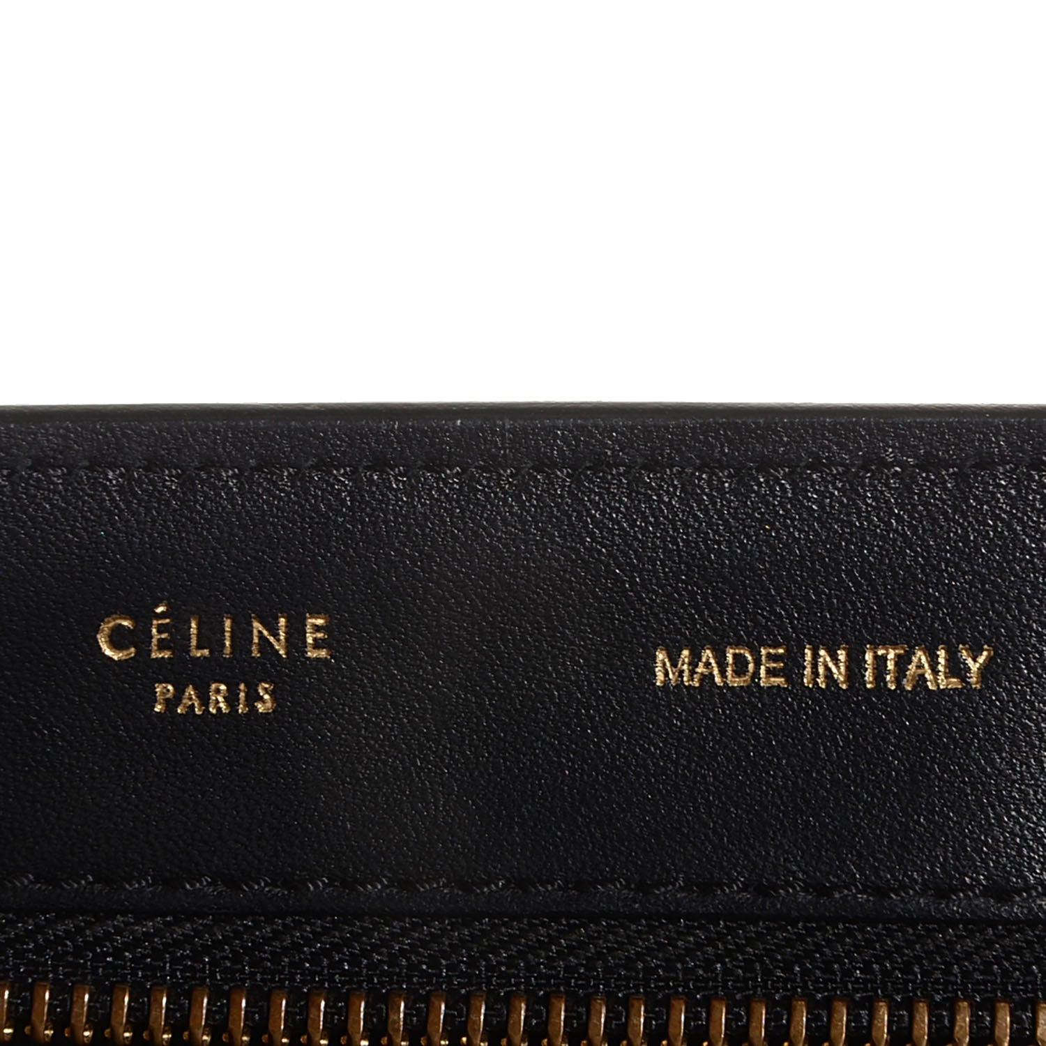 Celine Calfskin Crocodile Embossed Medium Trapeze Black 7 of 9