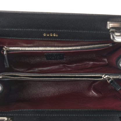 Gucci Grainy Calfskin Small Zumi Top Handle Bag Black 5 of 10