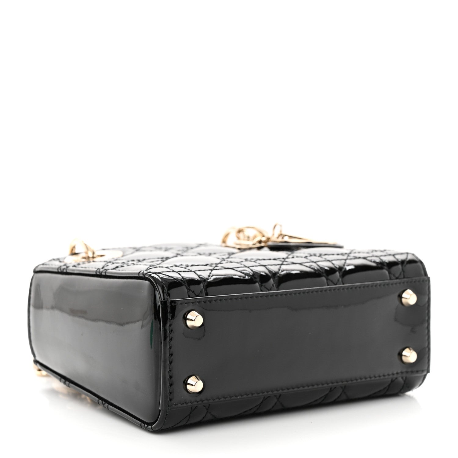 Christian Dior Patent Cannage Mini Lady Dior Black 4 of 10