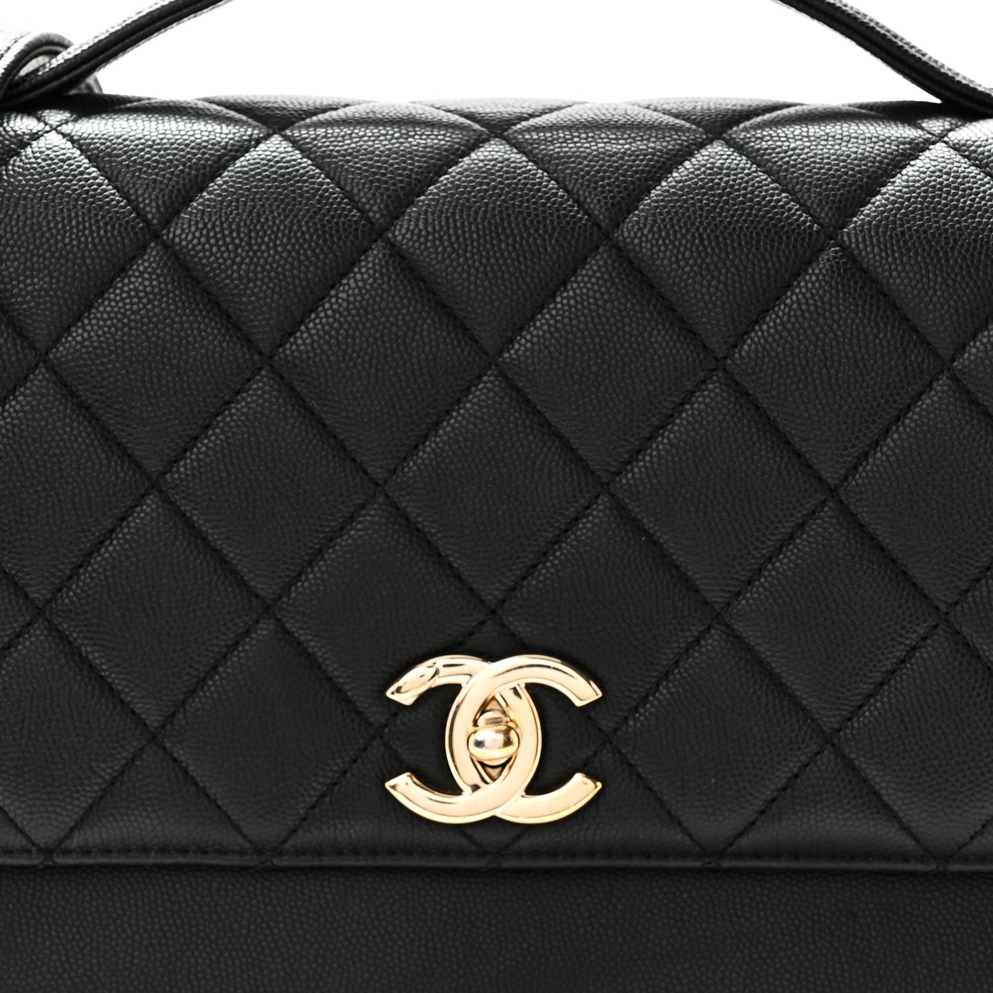 Caviar Quilted Large Business Affinity Flap Black Black