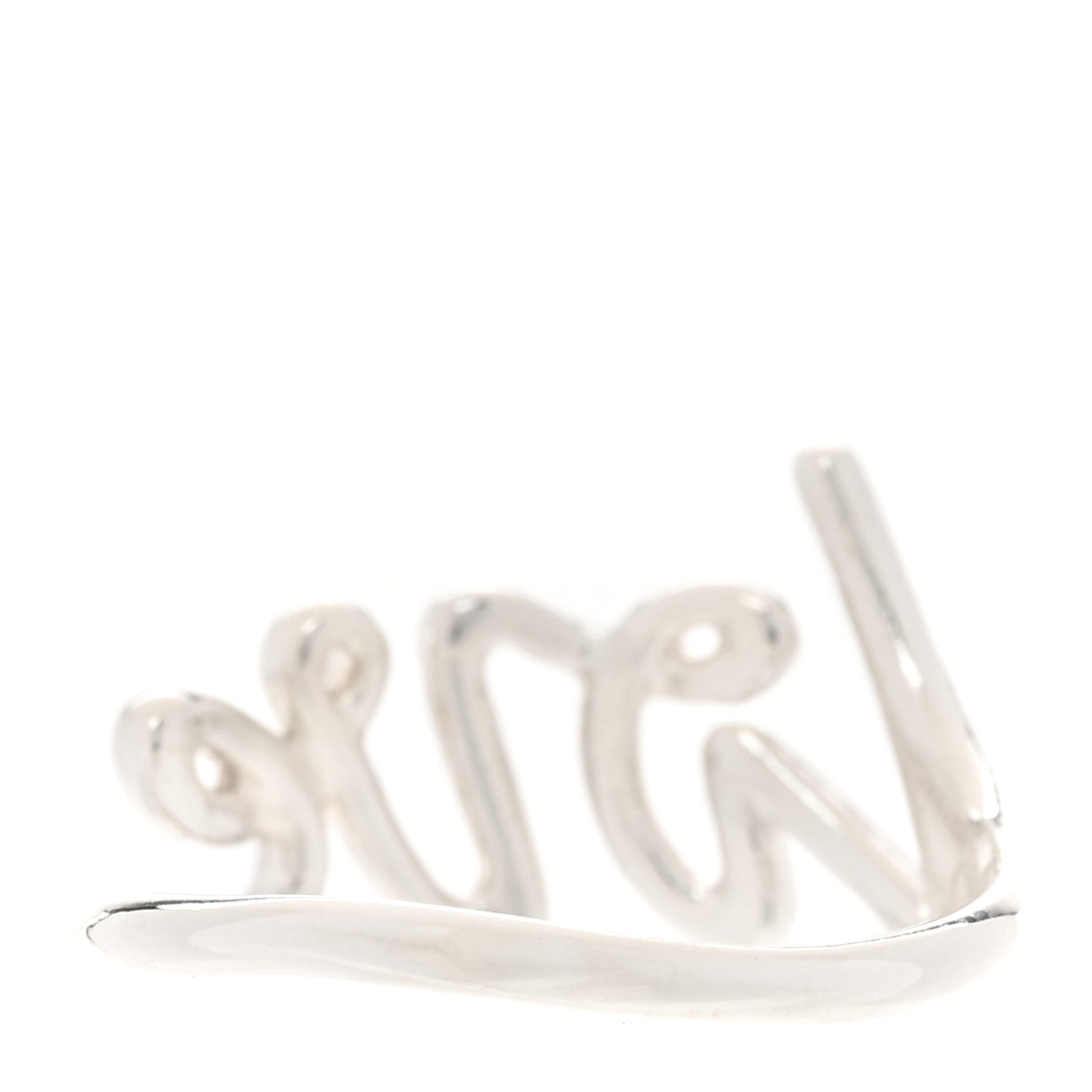 Tiffany Sterling Silver Paloma Picasso Graffiti Love Ring 52 6 3 of 4