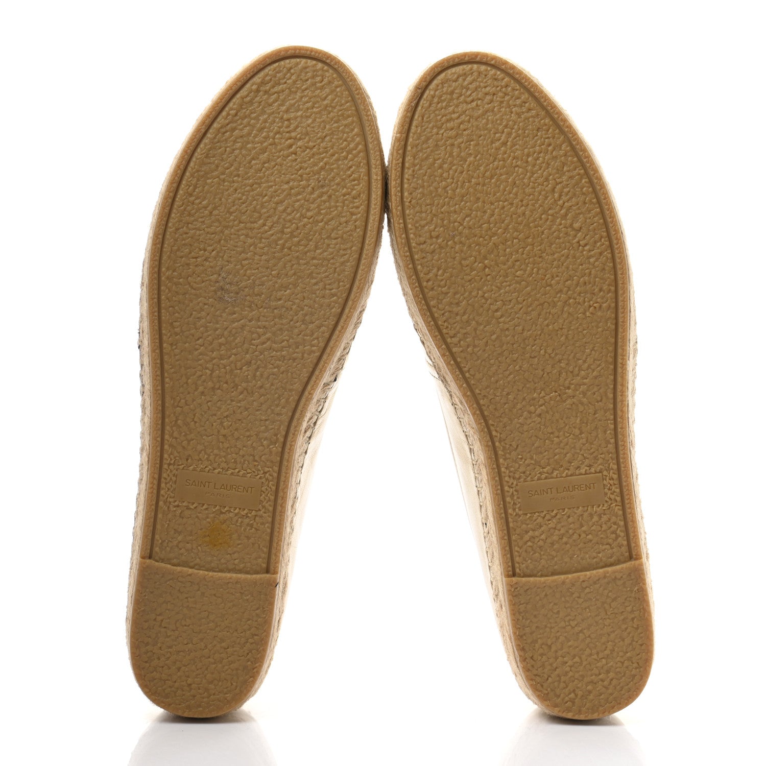 Saint Laurent Metallic Lambskin Monogram Espadrilles 38 Platino 5 of 8