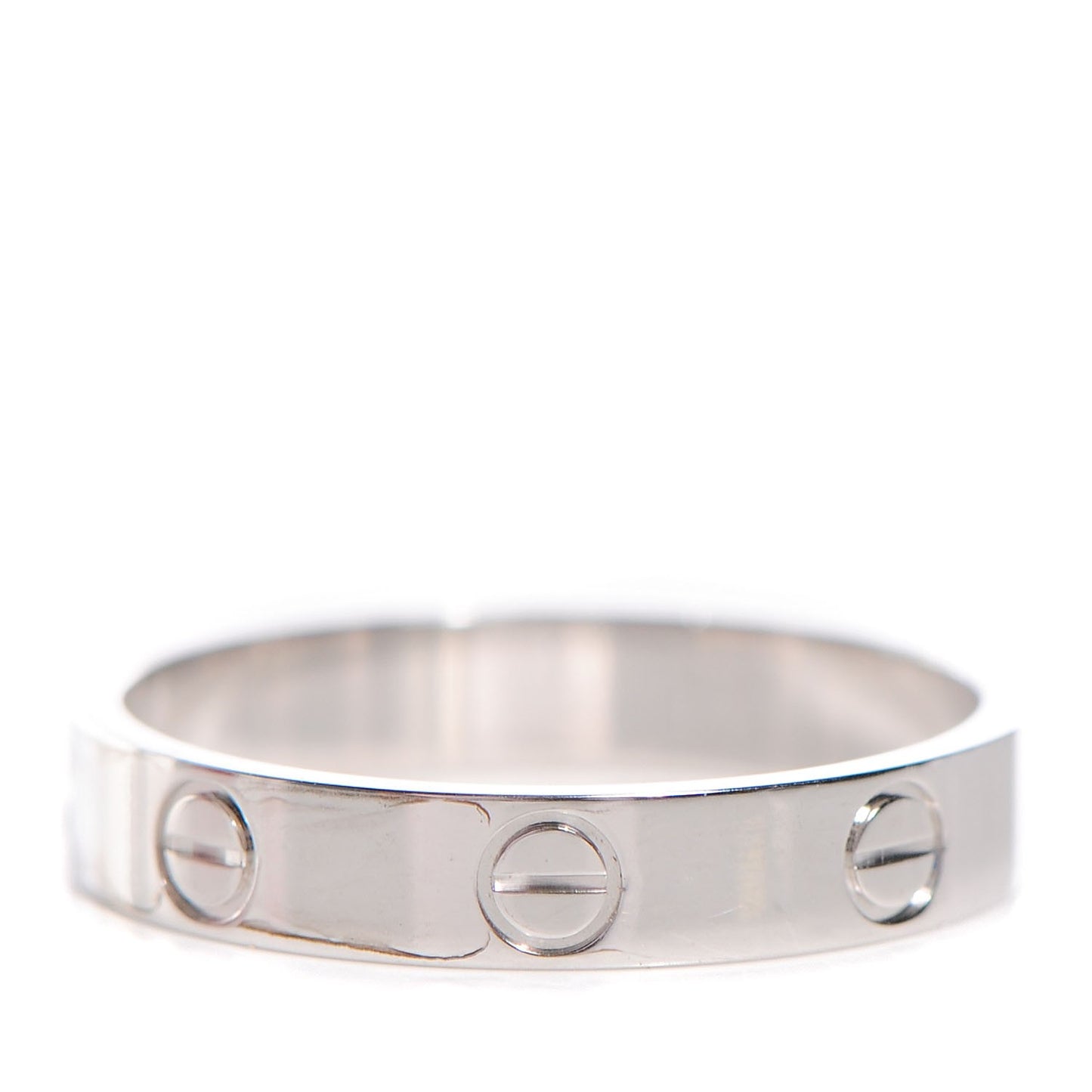 18K White Gold 4mm LOVE Ring 55 7.25