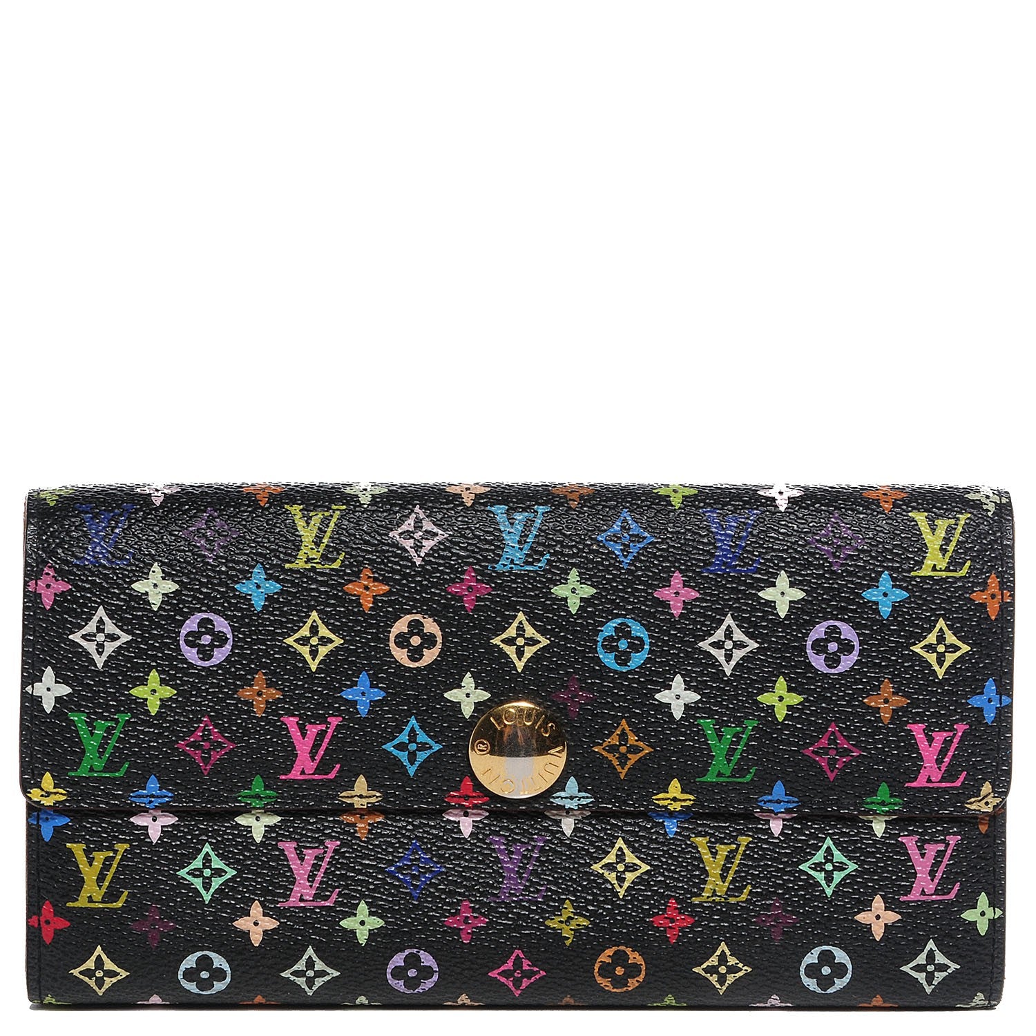 Louis Vuitton Monogram Multicolor Sarah Wallet Black 1 of 7