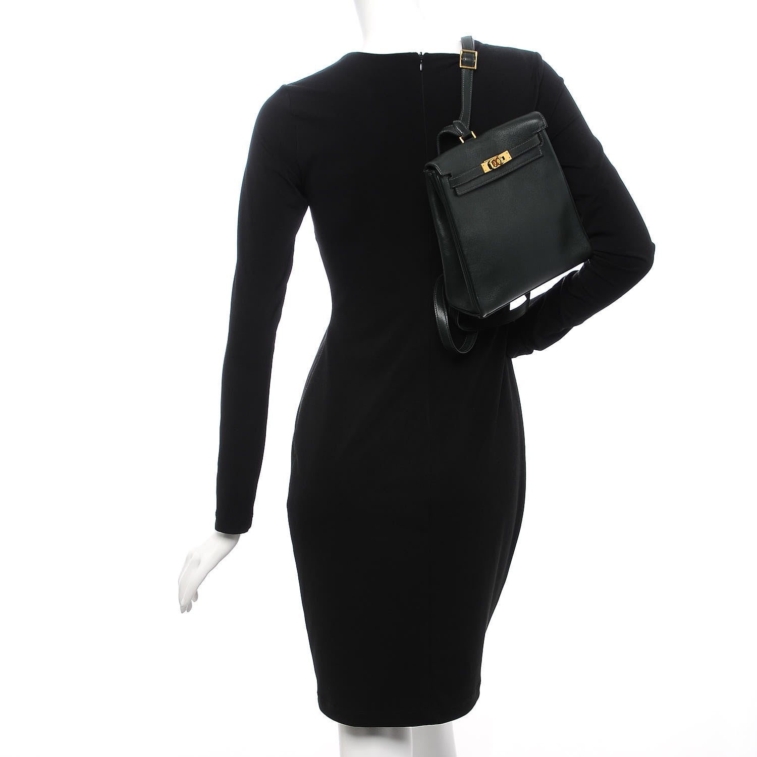 Hermes Veau Gulliver Kelly Ado Backpack 20 Vert Fonce 2 of 7