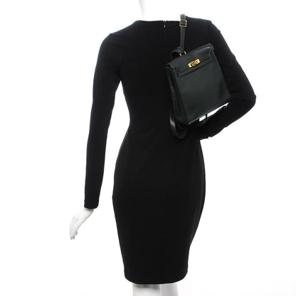 Hermes Veau Gulliver Kelly Ado Backpack 20 Vert Fonce 2 of 7