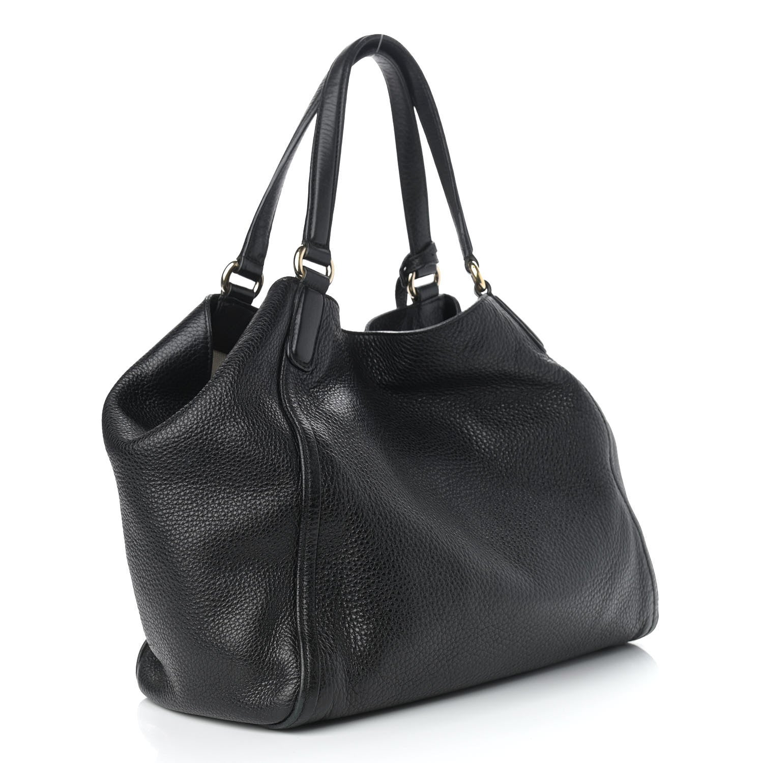 Gucci Pebbled Calfskin Medium Soho Shoulder Bag Black 3 of 12