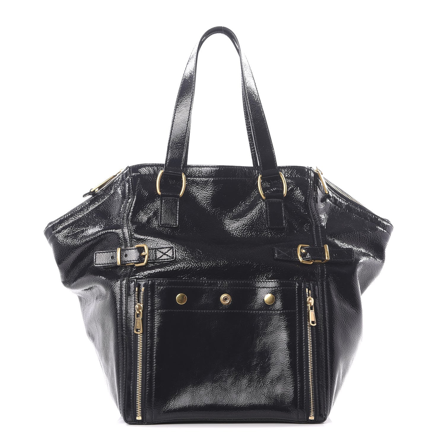 Saint Laurent Patent Large Downtown Tote Black 1 of 9