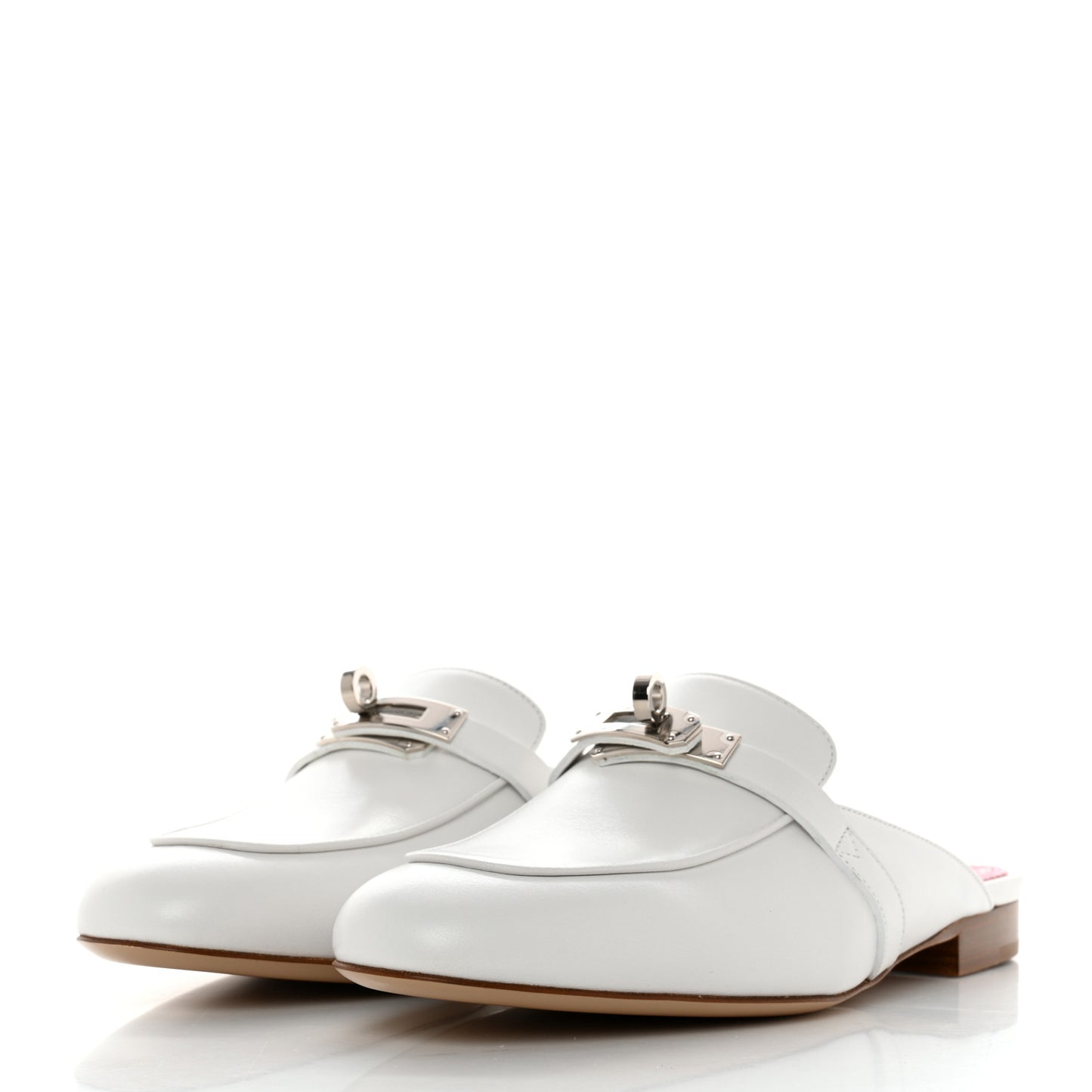 Calfskin Oz Mules 36 White