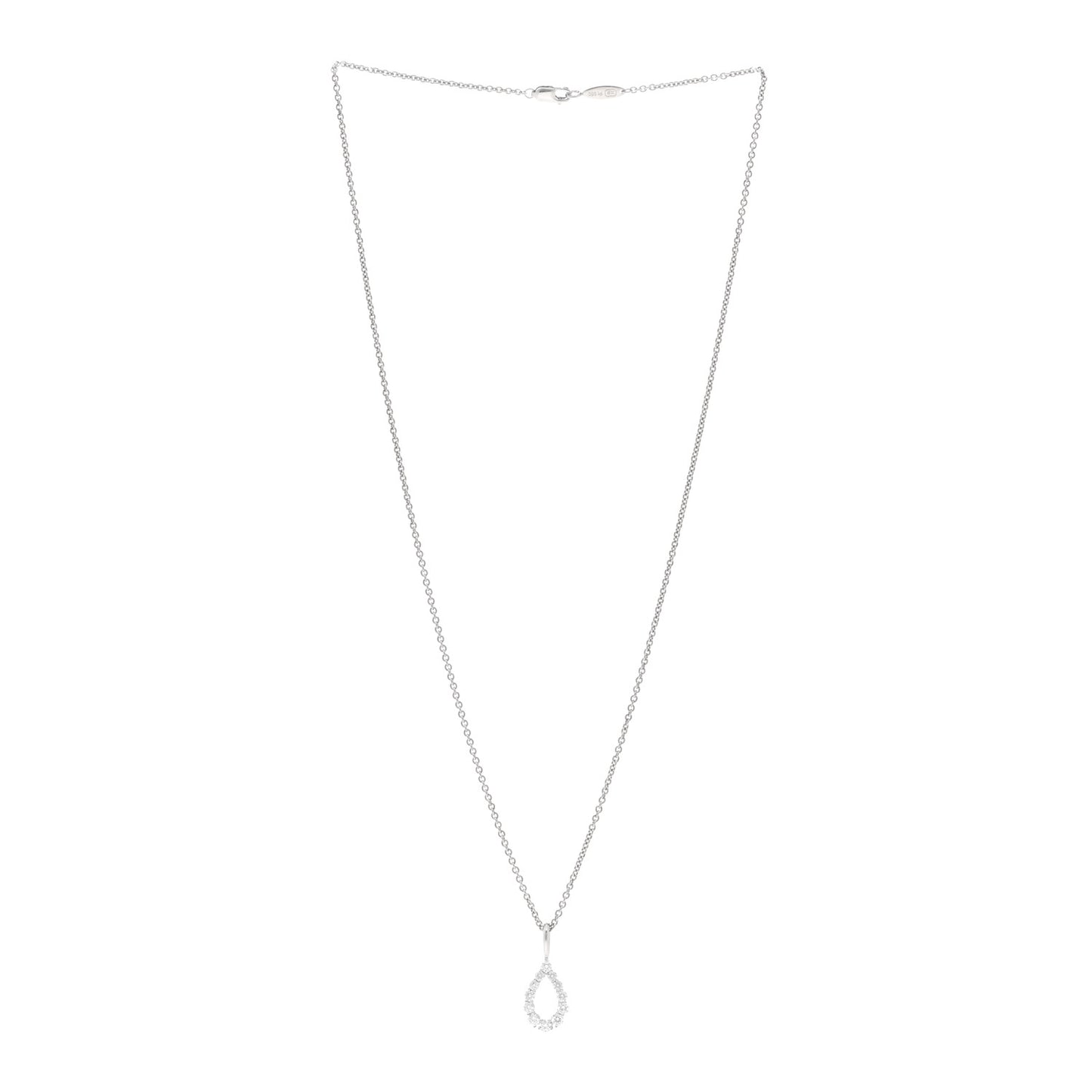 Platinum Diamond Loop Pendant Necklace