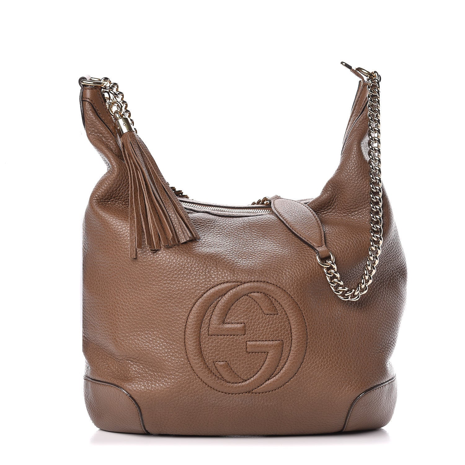 Gucci Cellarius Calfskin Medium Soho Chain Hobo Acero 1 of 10