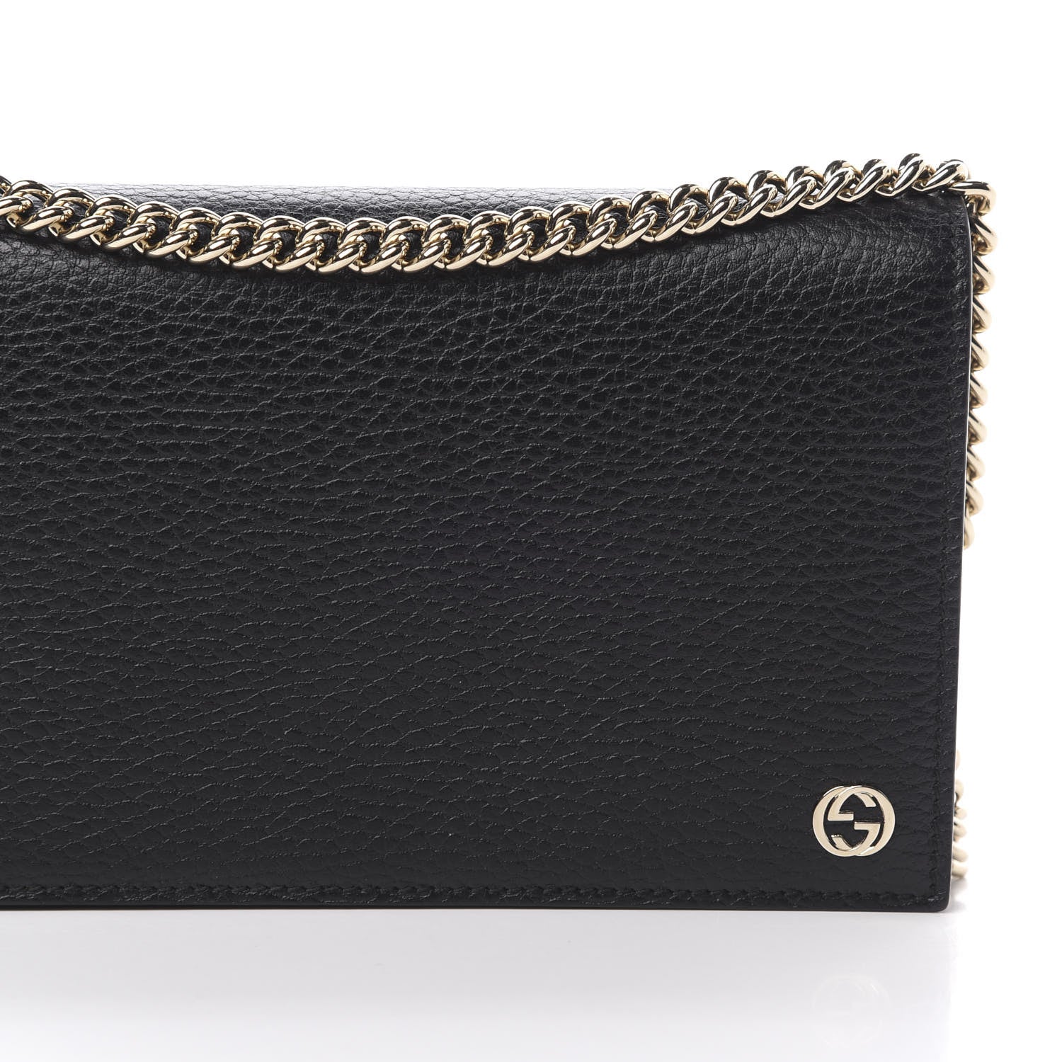 Gucci Dollar Calfskin Medium Betty Chain Wallet Black 8 of 11