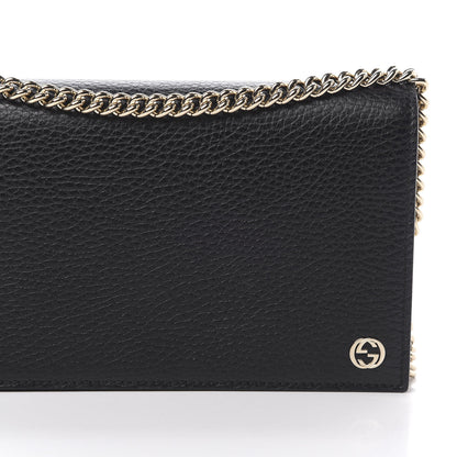 Gucci Dollar Calfskin Medium Betty Chain Wallet Black 8 of 11