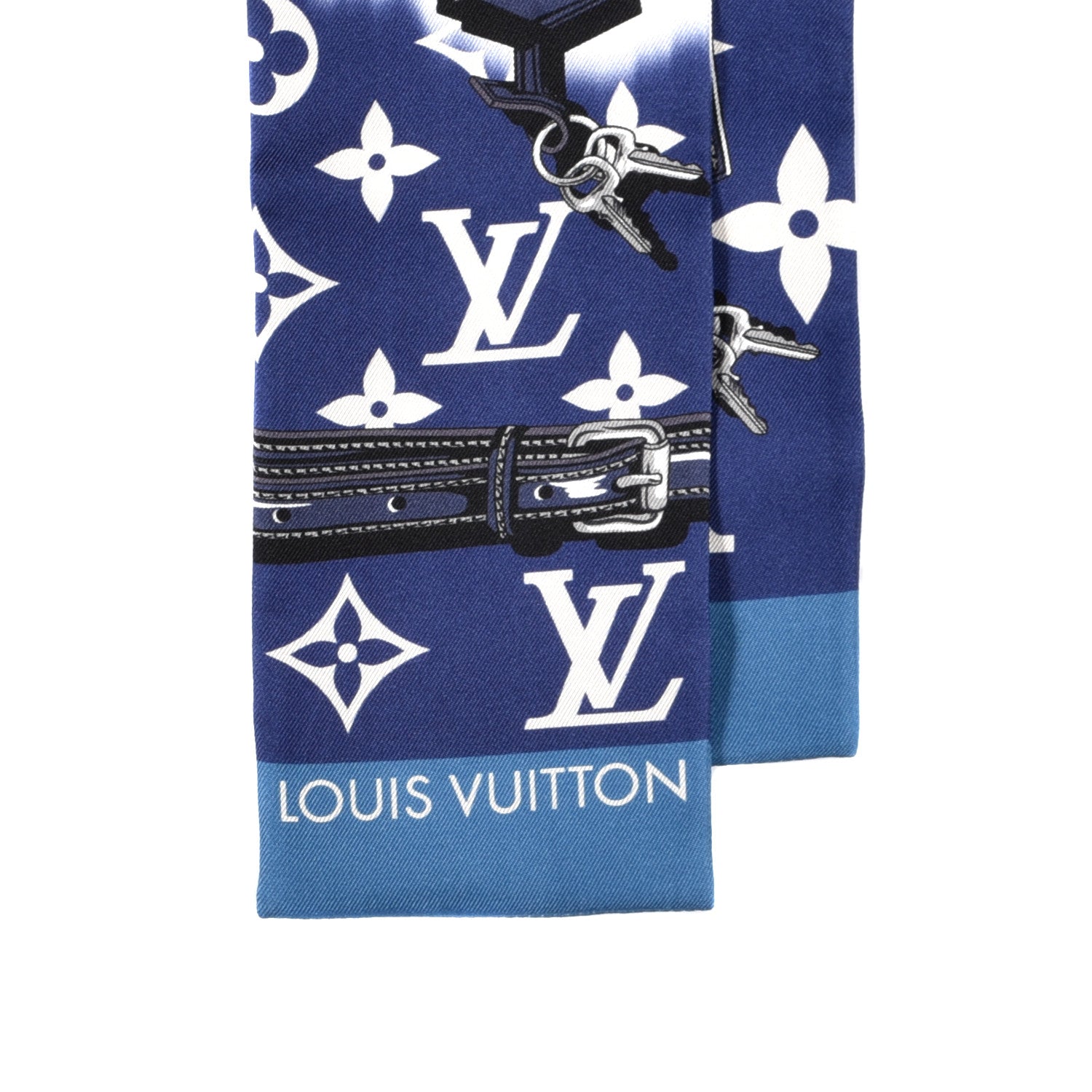 Louis Vuitton Silk Monogram Escale Confidential Bandeau Blue 2 of 4