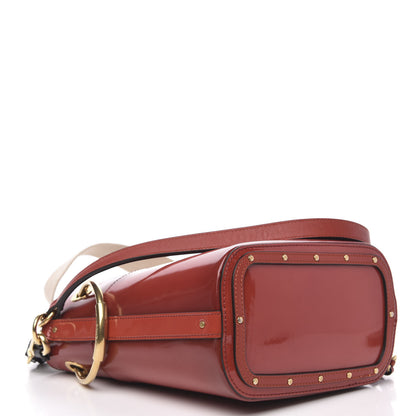 Chloe Patent Calfskin Small Roy Bucket Bag Earthy Red 5 of 11