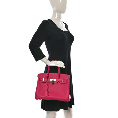 Hermes Epsom Candy Birkin 30 Rose Tyrien Rubis 2 of 12