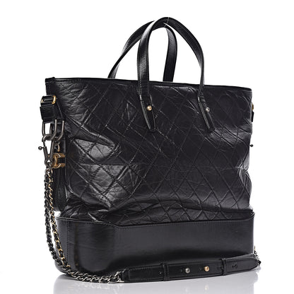 Chanel Calfskin Quilted Large Gabrielle Shopping Tote Black 4 of 11