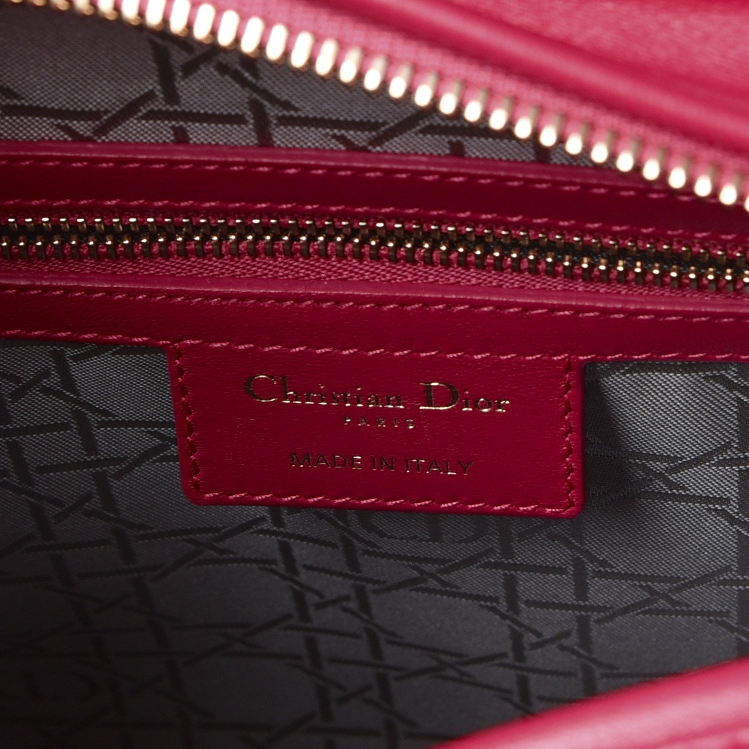 Christian Dior Lambskin Cannage Large Lady Dior Fuchsia 7 of 9