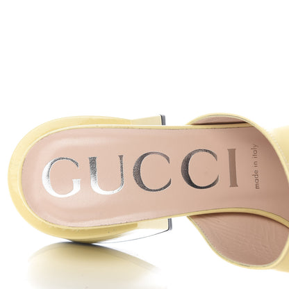 Gucci Patent Lexi Horsebit Mid-Heel Slide Sandals 39.5 Burro 8 of 13