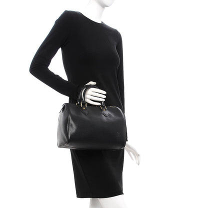 Louis Vuitton Epi Speedy 25 Black 2 of 9